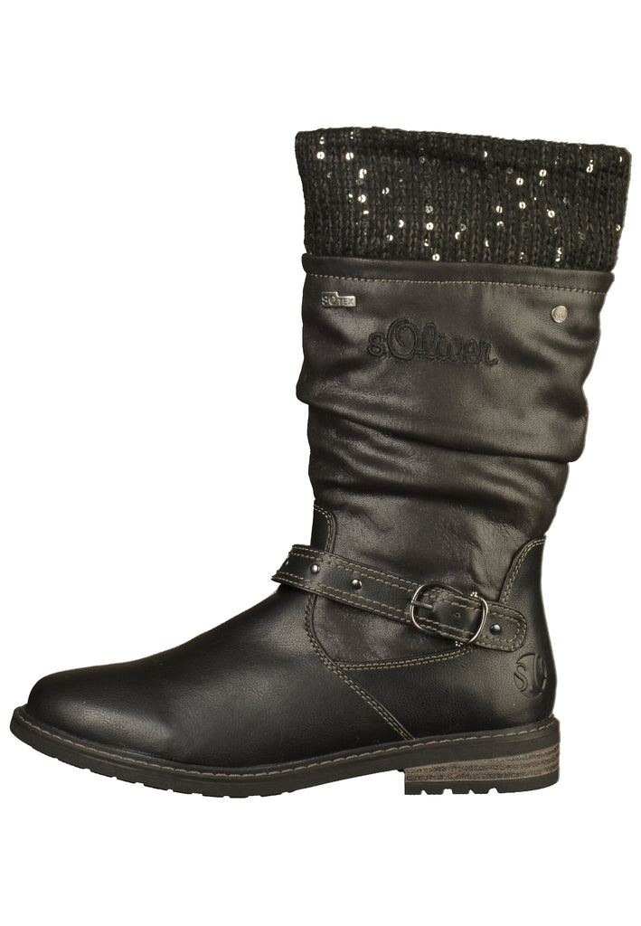 s.Oliver Stiefel Textil Schwarz - surf4shoes