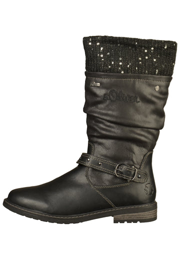s.Oliver Stiefel Textil Schwarz - surf4shoes