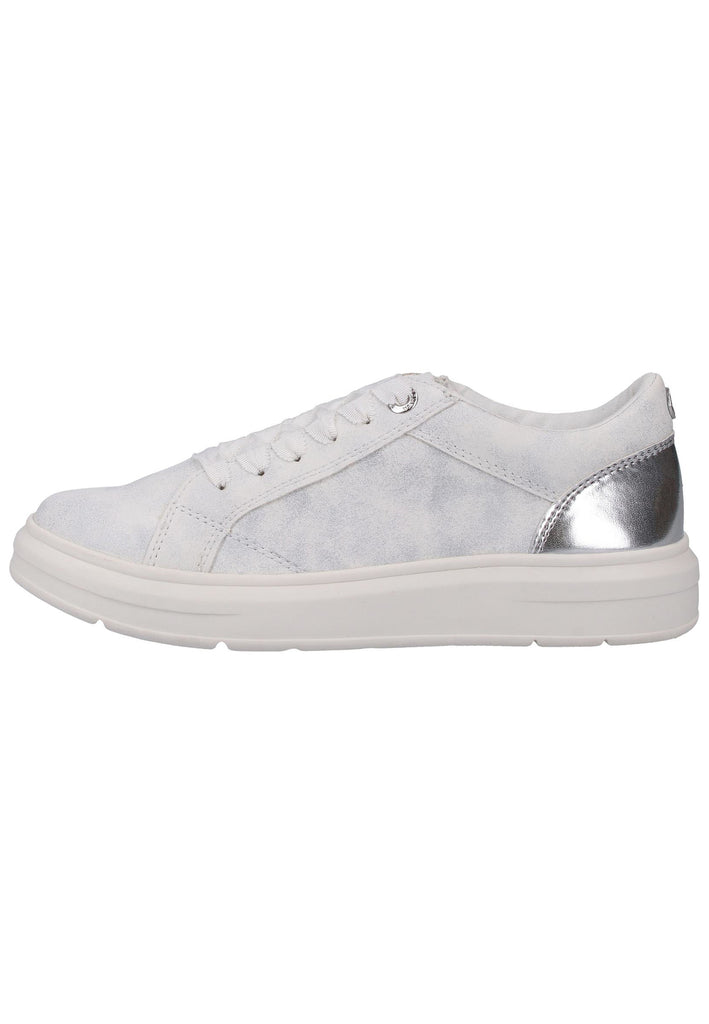 s.Oliver Sneaker Lederimitat Weiß/Silber - surf4shoes