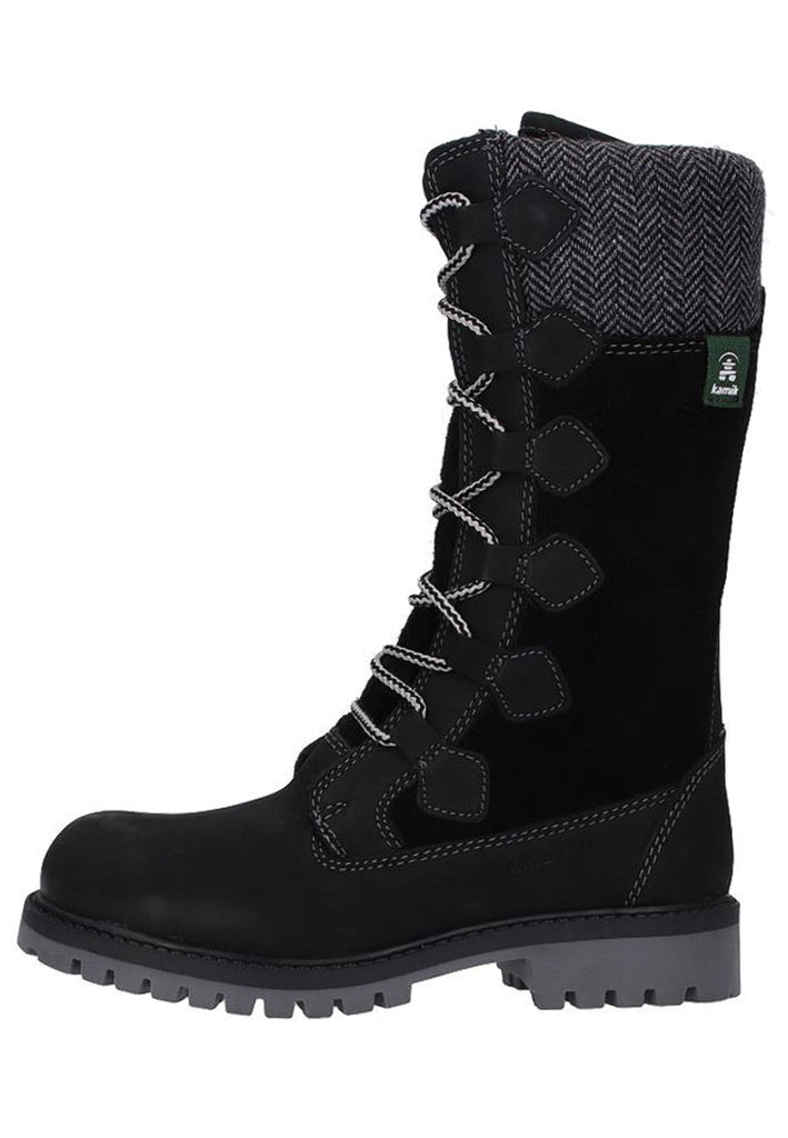 Kamik Stiefel Nubukleder Schwarz - surf4shoes