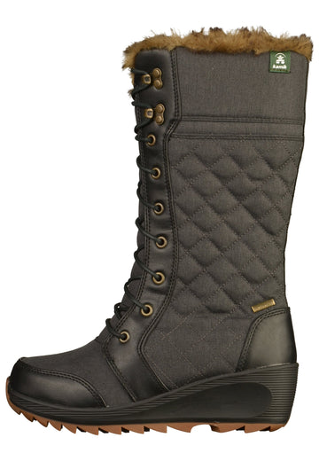 Kamik Stiefel Lederimitat/Textil Schwarz - surf4shoes