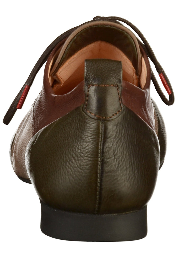 Think! Halbschuhe Leder Oliv - surf4shoes