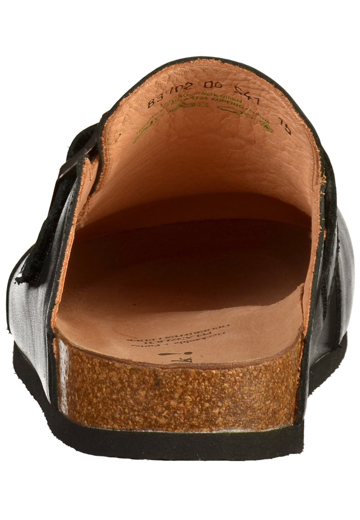 Think! Clogs Leder Schwarz - surf4shoes