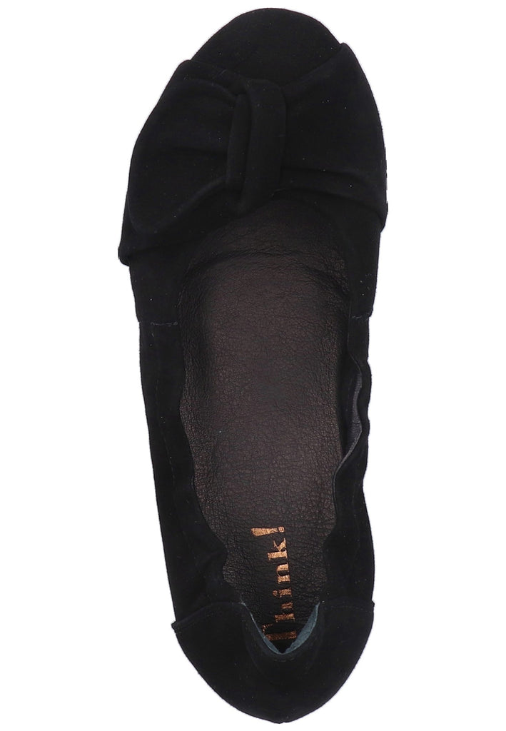 Think! Ballerinas Nubukleder Schwarz - surf4shoes