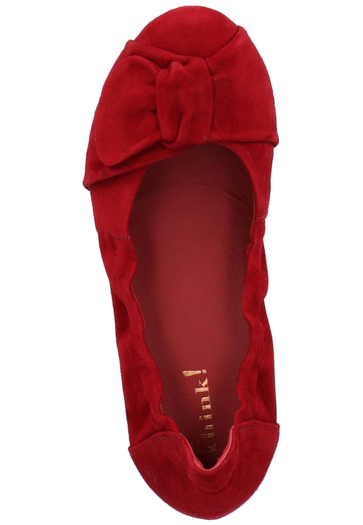 Think! Ballerinas Nubukleder Rot - surf4shoes