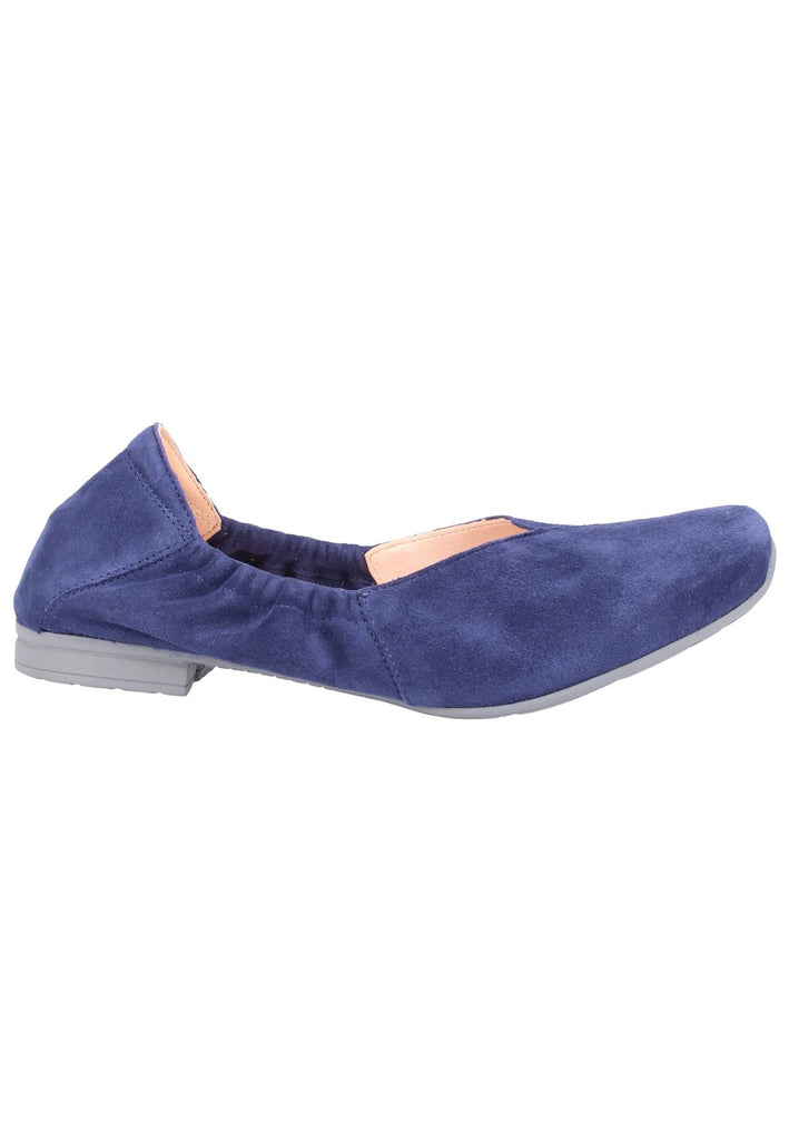 Think! Ballerinas Nubukleder Blau - surf4shoes