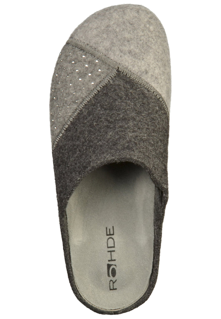Rohde Pantoletten Textil Grau - surf4shoes