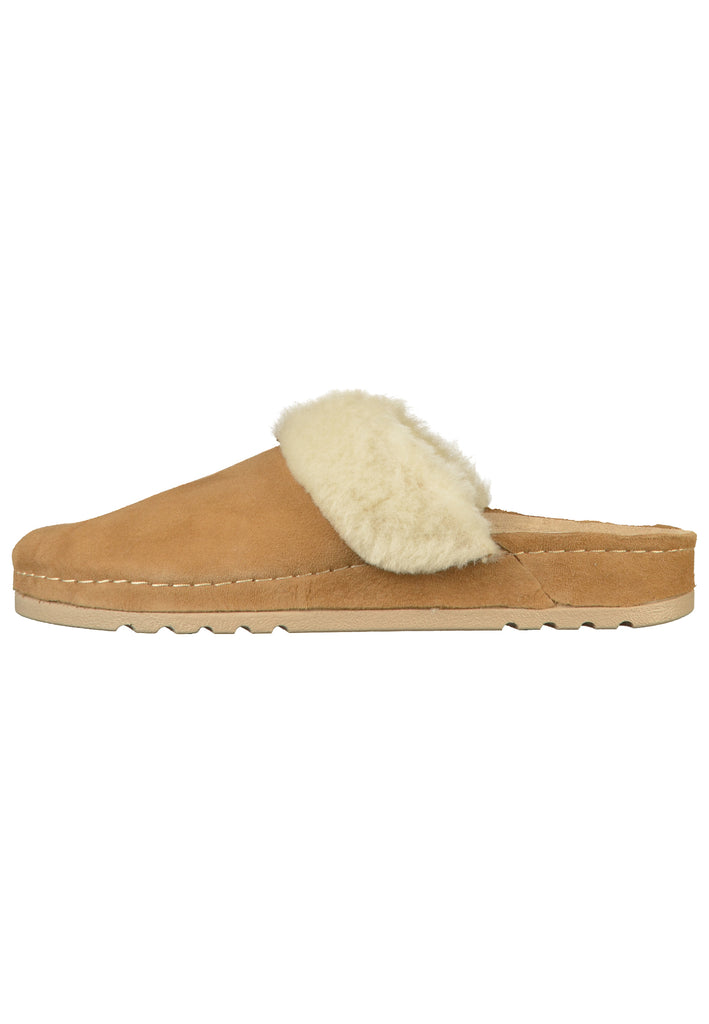Rohde Pantoletten Textil Braun Warmfutter - surf4shoes