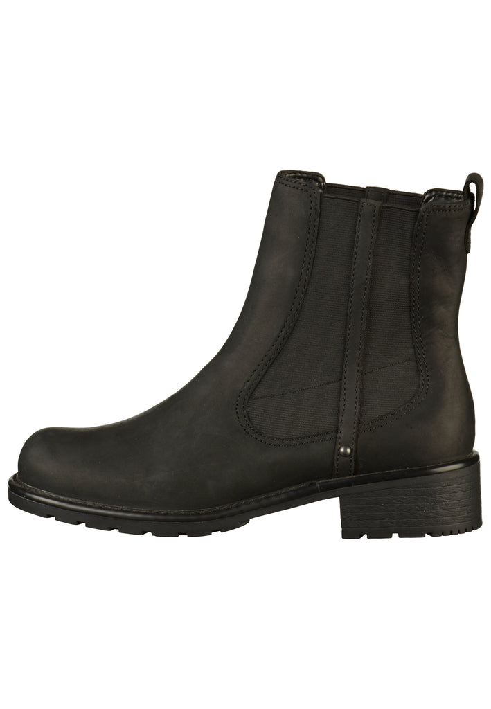 Clarks Stiefelette Leder/Textil Schwarz - surf4shoes