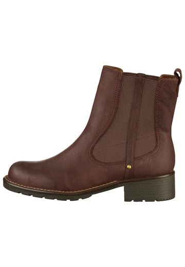 Clarks Stiefelette Leder/Textil Burgundy - surf4shoes
