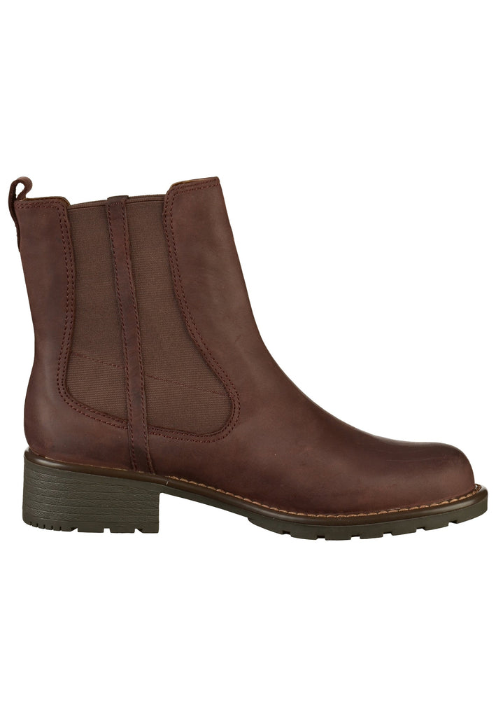 Clarks Stiefelette Leder/Textil Burgundy - surf4shoes