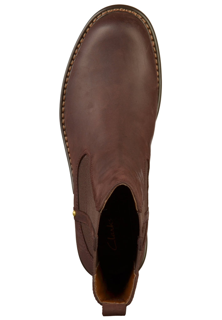 Clarks Stiefelette Leder/Textil Burgundy - surf4shoes