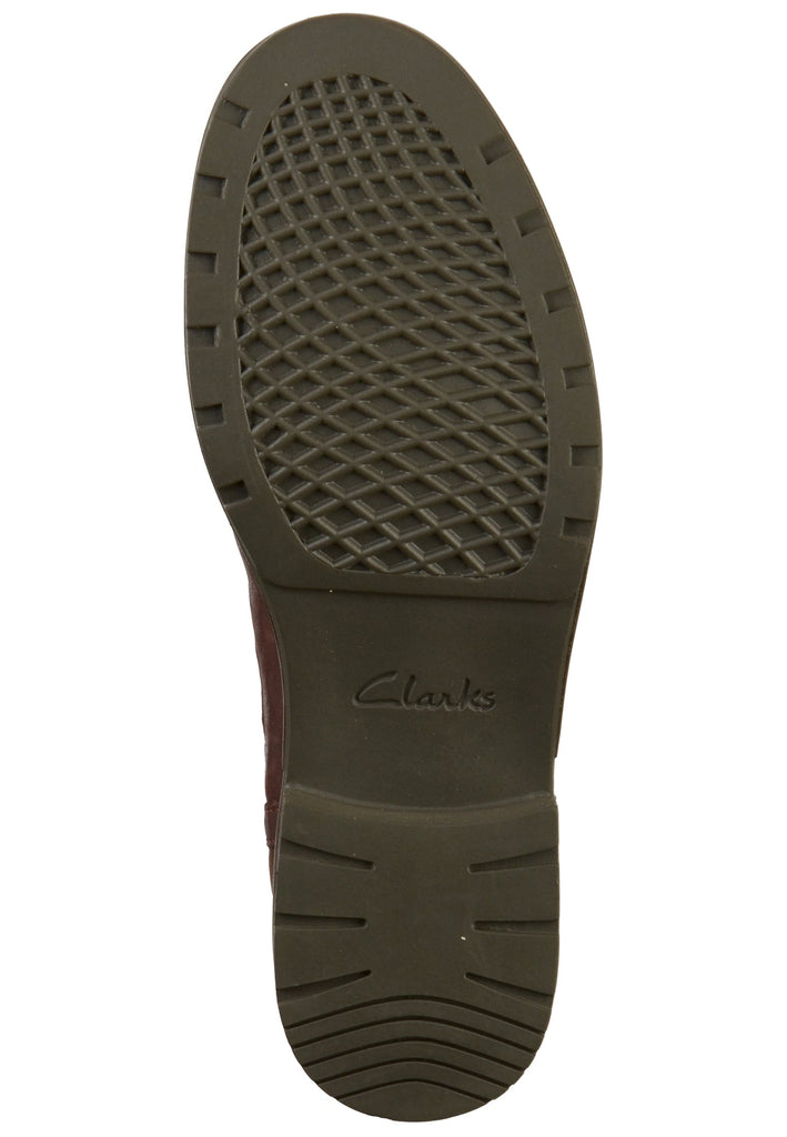 Clarks Stiefelette Leder/Textil Burgundy - surf4shoes