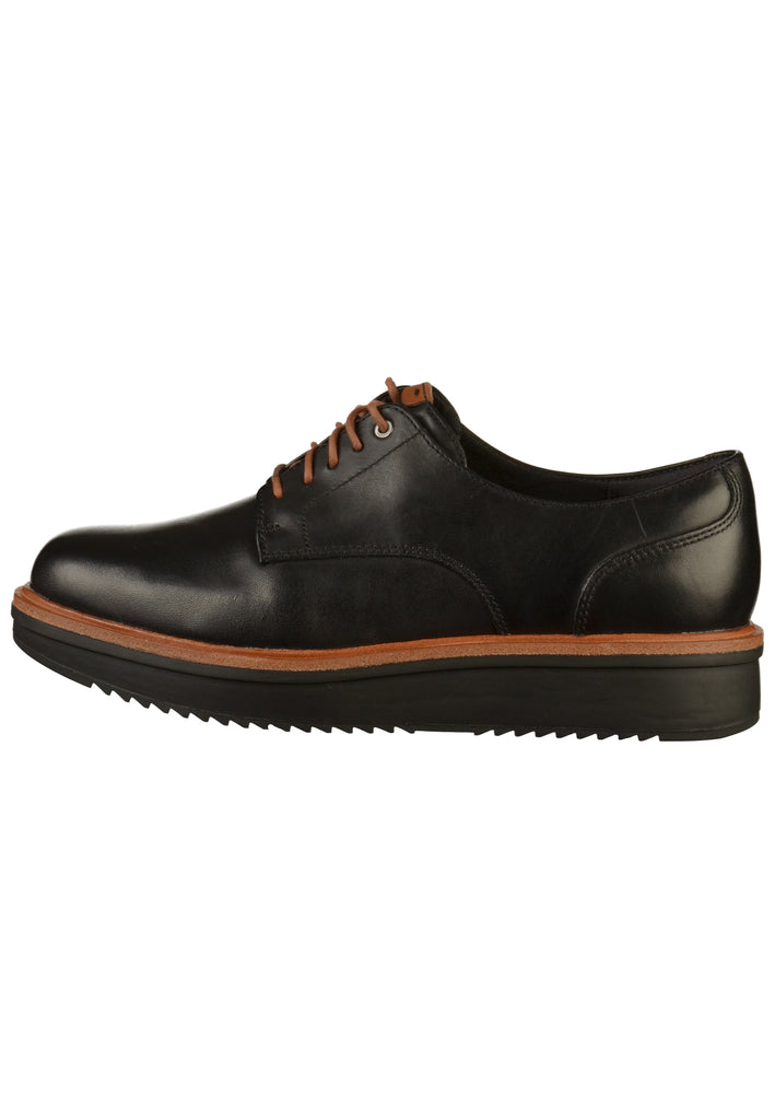 Clarks Halbschuhe Leder Schwarz - surf4shoes