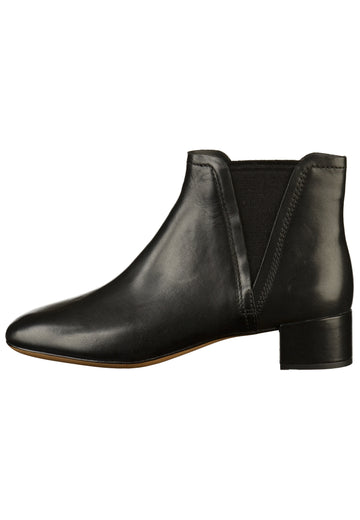 Clarks Stiefelette Leder/Textil Schwarz - surf4shoes