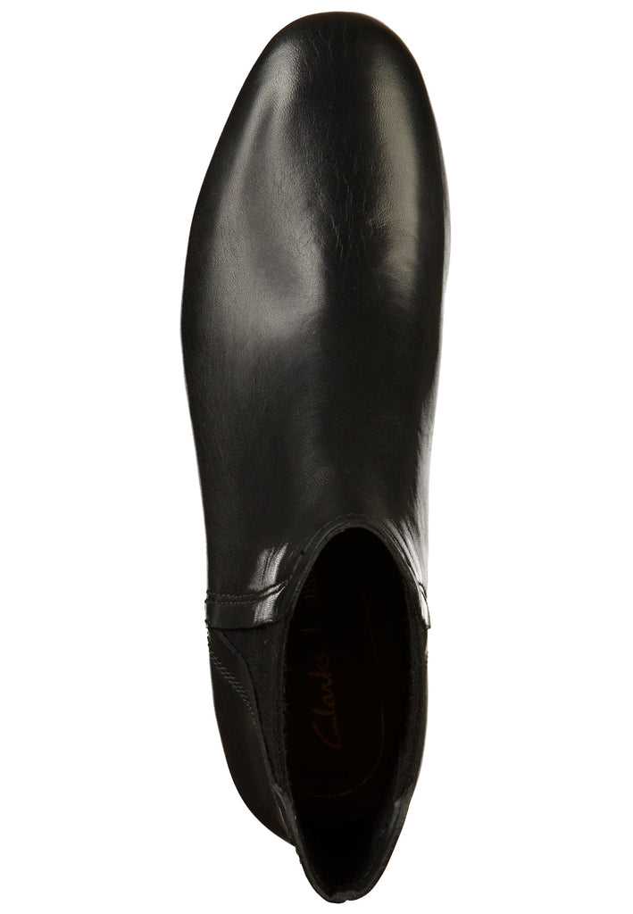Clarks Stiefelette Leder/Textil Schwarz - surf4shoes