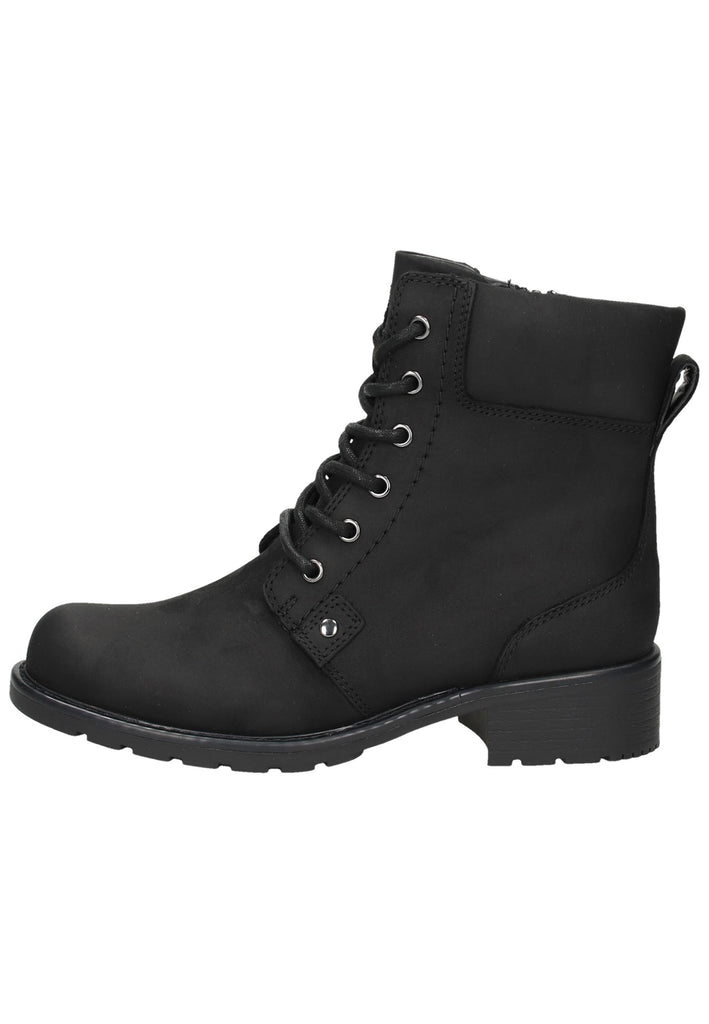Clarks Stiefelette Leder Schwarz - surf4shoes