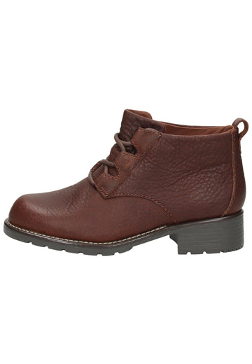 Clarks Stiefelette Leder Dunkelbraun - surf4shoes