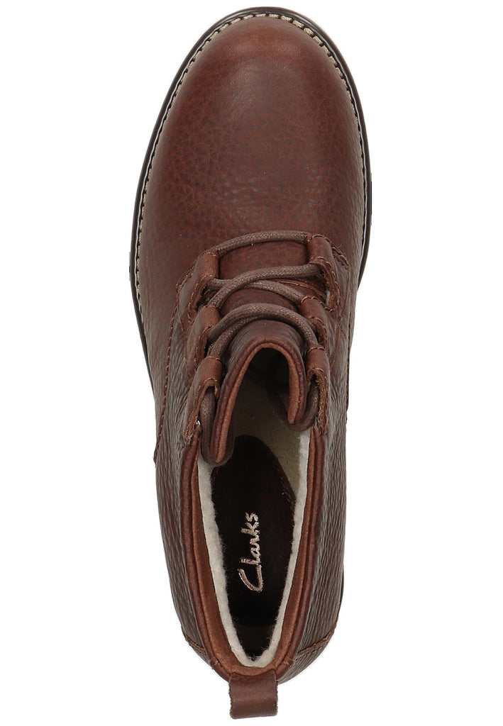 Clarks Stiefelette Leder Dunkelbraun - surf4shoes