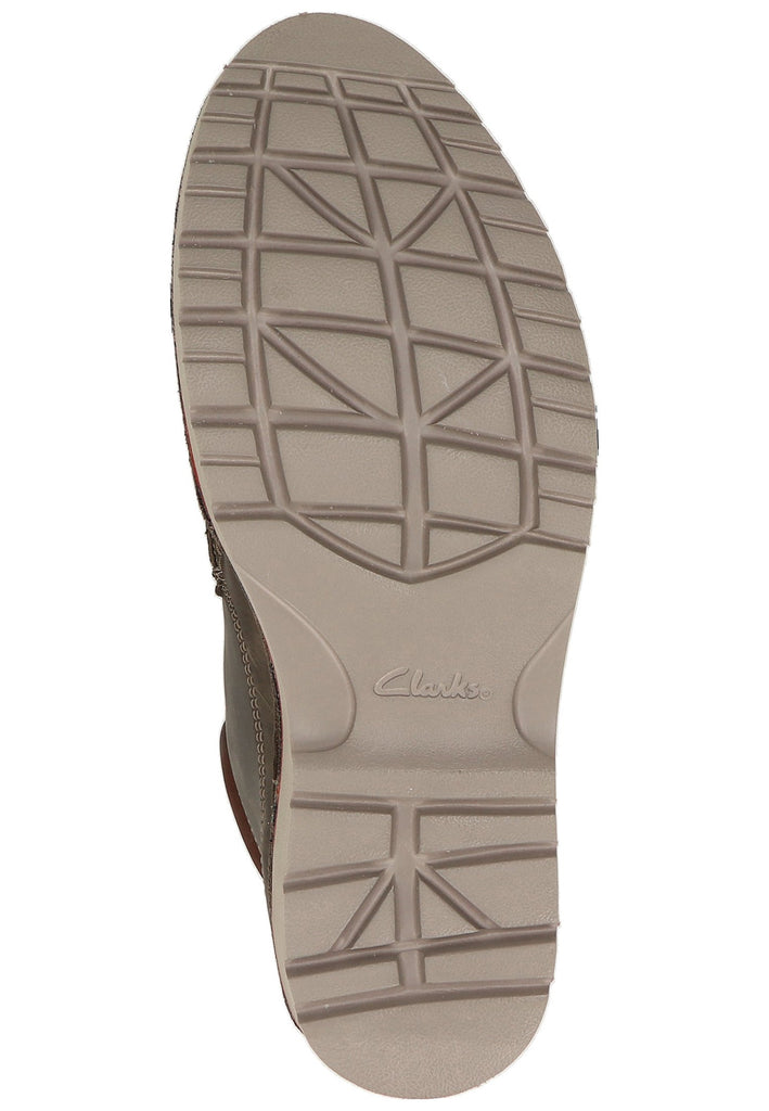 Clarks Stiefelette Leder Oliv - surf4shoes
