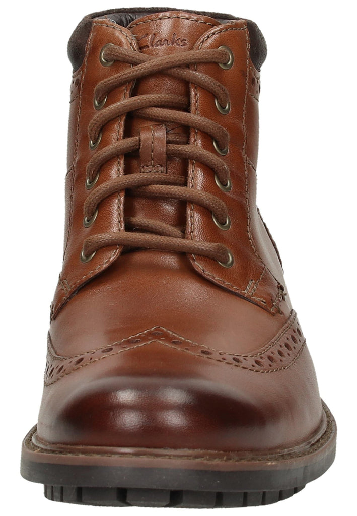 Clarks Stiefelette Leder Dunkelbraun - surf4shoes