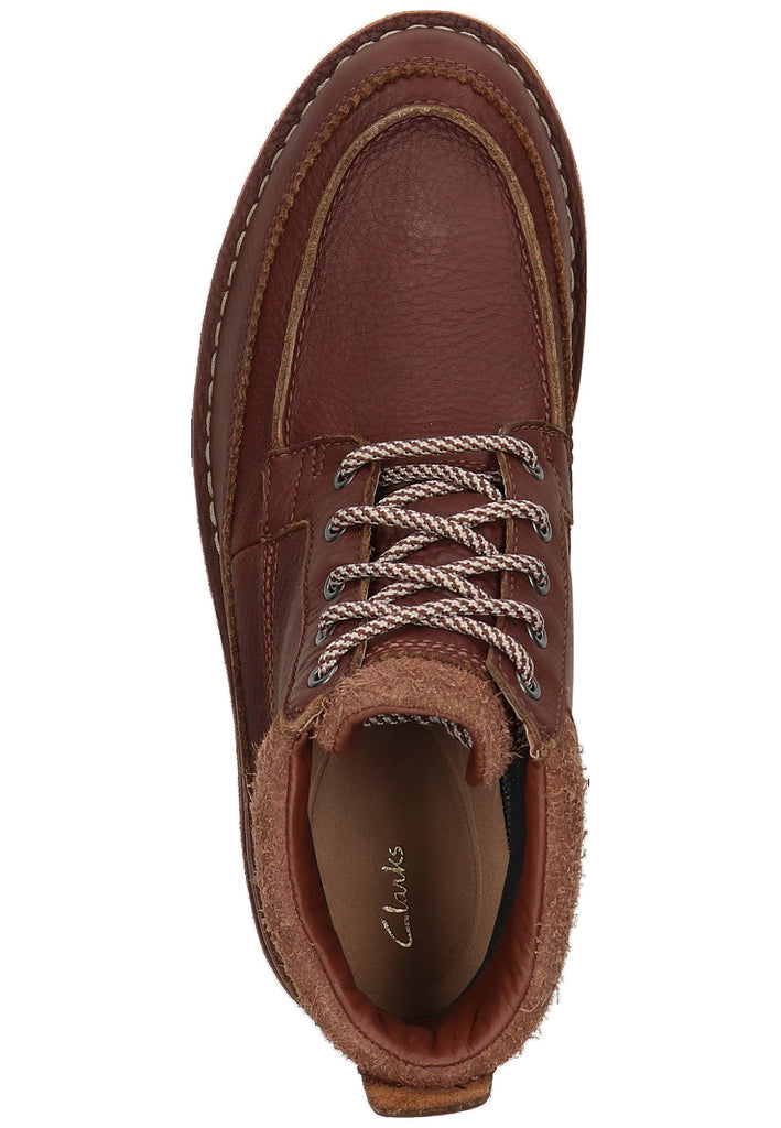 Clarks Stiefelette Leder Dunkelbraun - surf4shoes