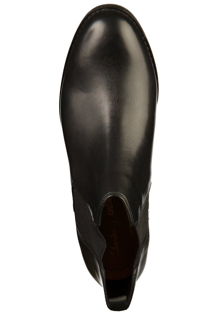 Clarks Stiefelette Leder Schwarz - surf4shoes