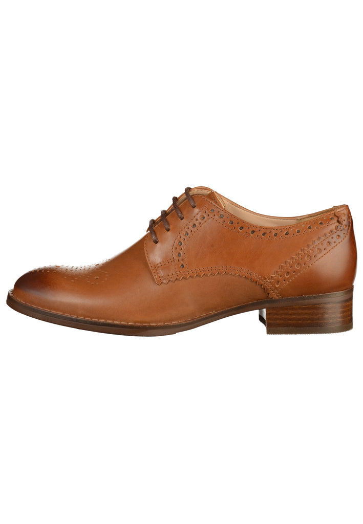 Clarks Halbschuhe Leder Cognac - surf4shoes