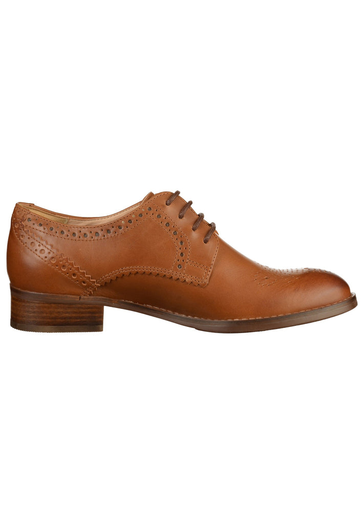 Clarks Halbschuhe Leder Cognac - surf4shoes