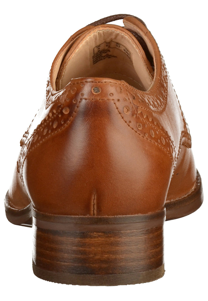 Clarks Halbschuhe Leder Cognac - surf4shoes