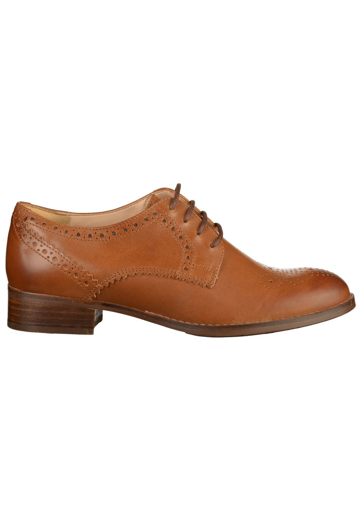 Clarks Halbschuhe Leder Cognac - surf4shoes