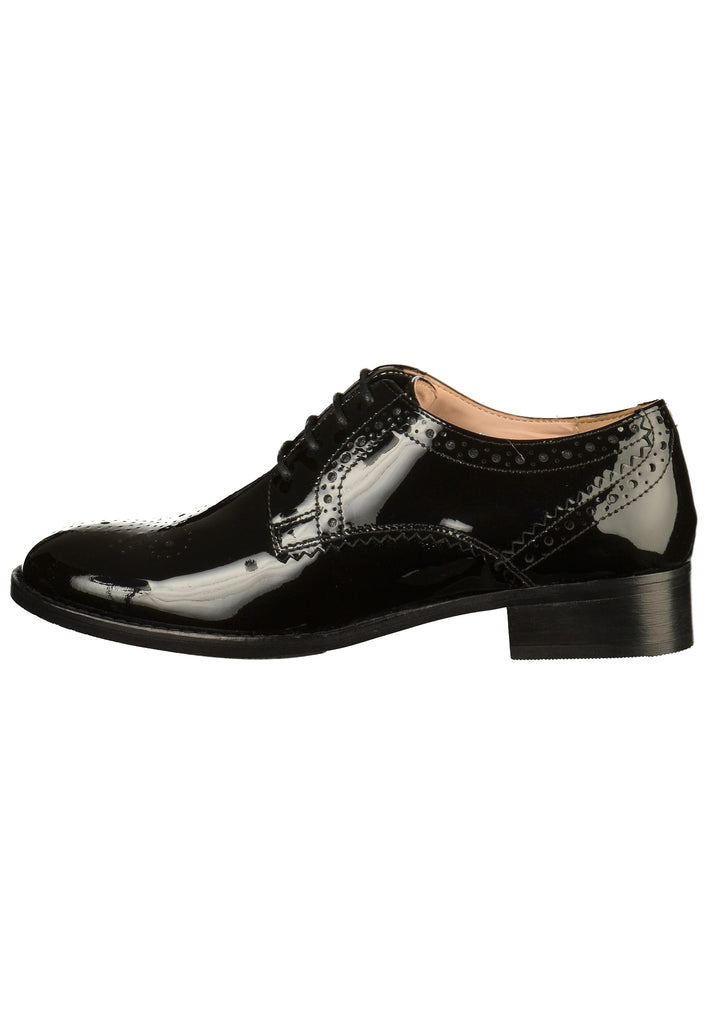 Clarks Halbschuhe Leder Schwarz - surf4shoes