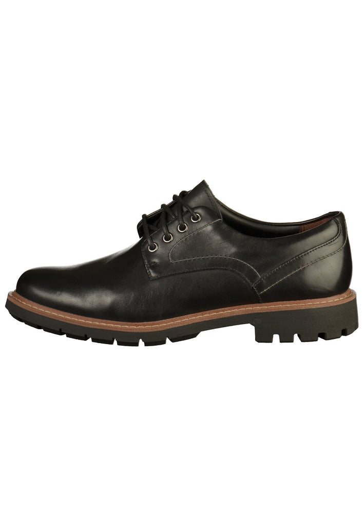 Clarks Halbschuhe Leder Schwarz - surf4shoes