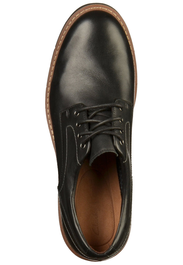 Clarks Halbschuhe Leder Schwarz - surf4shoes