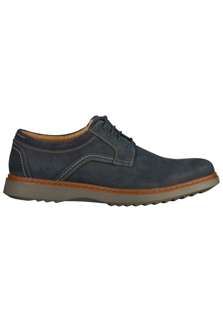 Clarks Halbschuhe Leder Navy - surf4shoes