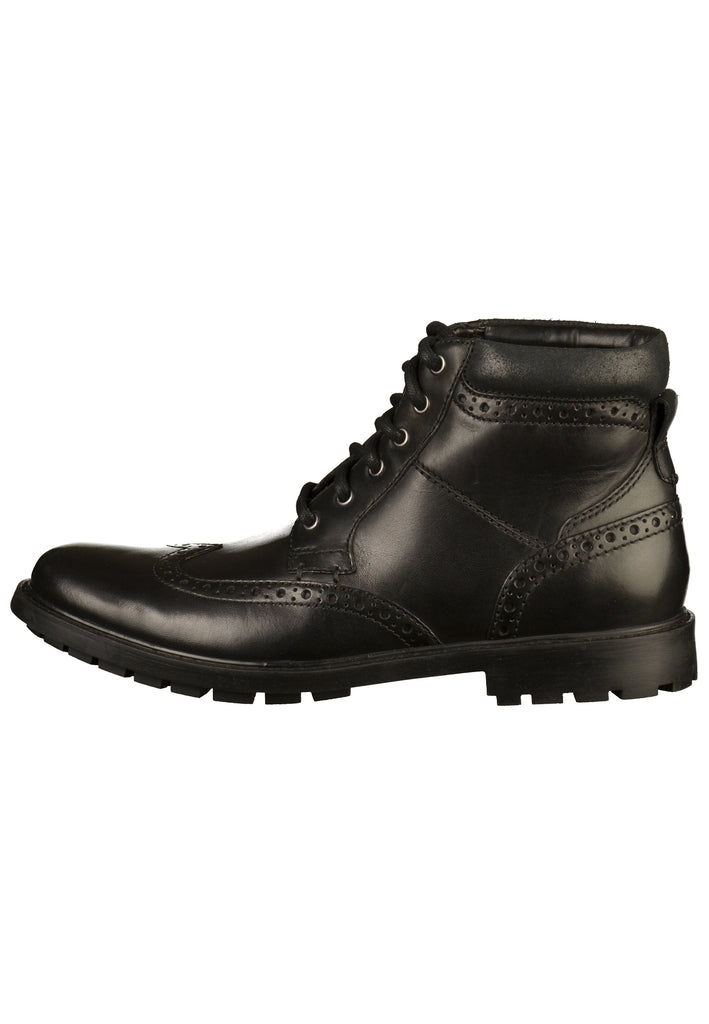 Clarks Stiefelette Leder Schwarz - surf4shoes