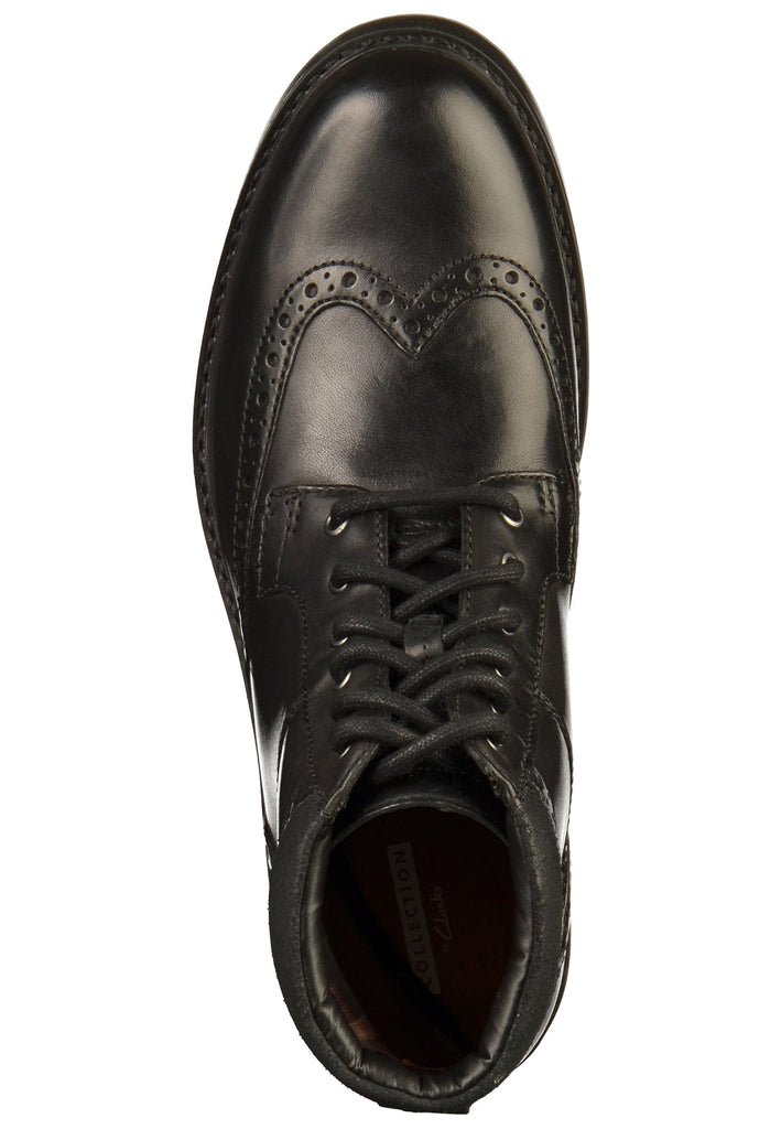 Clarks Stiefelette Leder Schwarz - surf4shoes