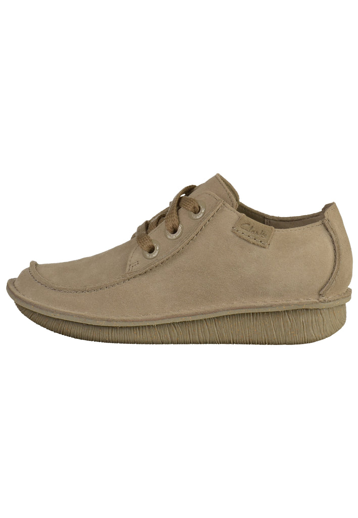 Clarks Halbschuhe Veloursleder Beige - surf4shoes