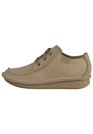 Clarks Halbschuhe Veloursleder Beige - surf4shoes