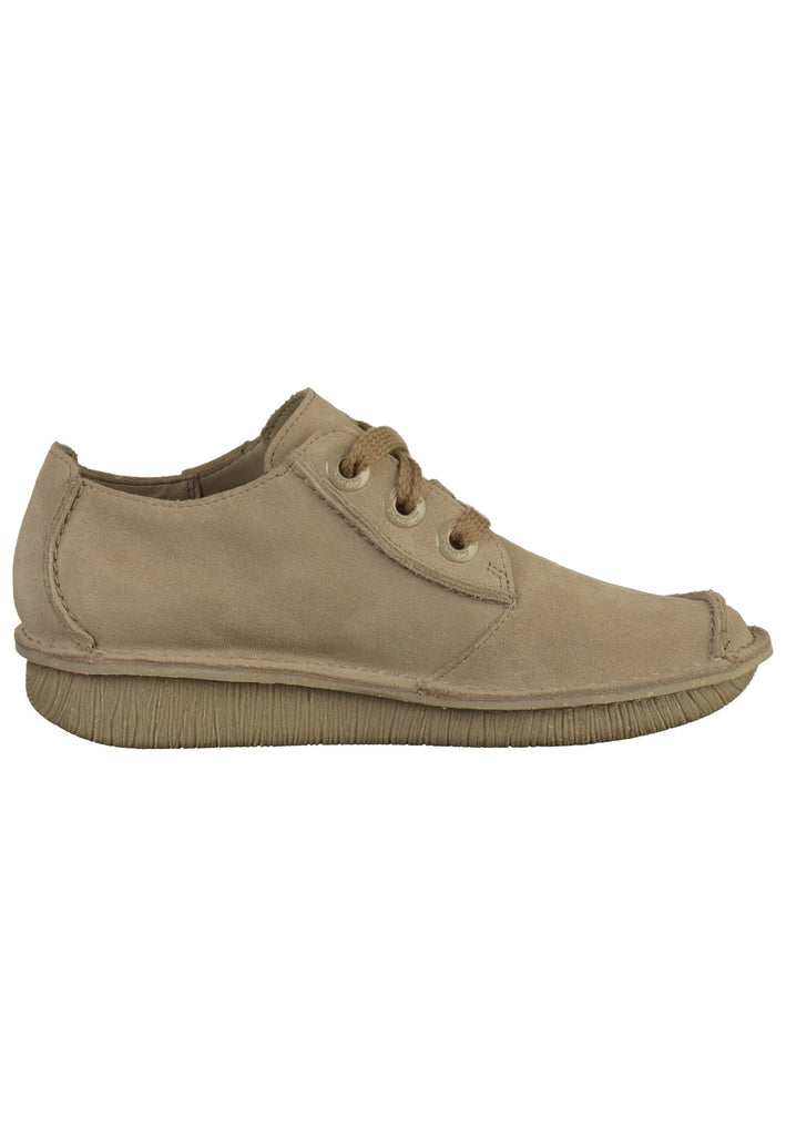 Clarks Halbschuhe Veloursleder Beige - surf4shoes