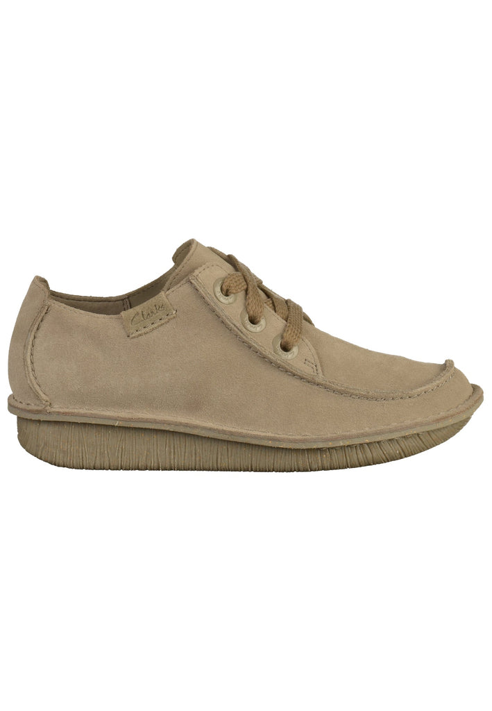 Clarks Halbschuhe Veloursleder Beige - surf4shoes