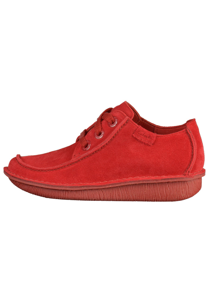 Clarks Halbschuhe Veloursleder Rot - surf4shoes
