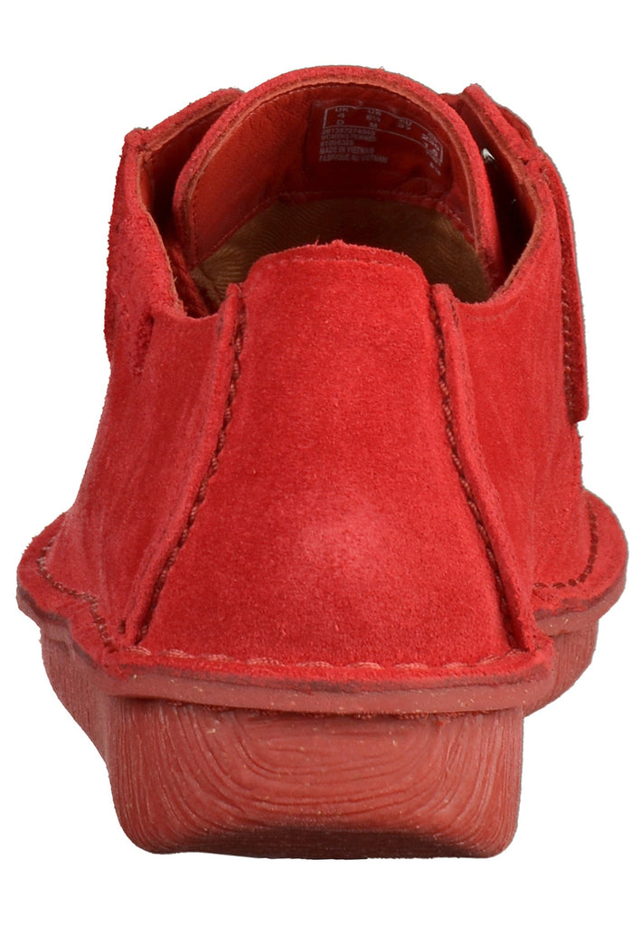 Clarks Halbschuhe Veloursleder Rot - surf4shoes