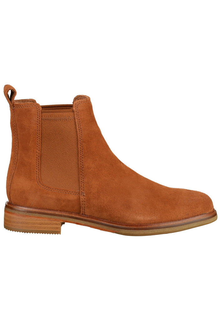 Clarks Stiefelette Veloursleder Cognac - surf4shoes
