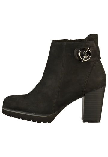 Caprice Stiefelette Nubukleder Schwarz - surf4shoes