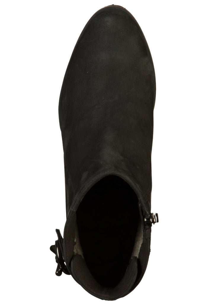 Caprice Stiefelette Nubukleder Schwarz - surf4shoes