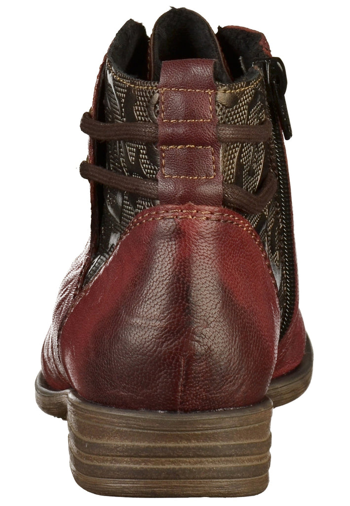 Remonte Stiefelette Lederimitat Rot - surf4shoes