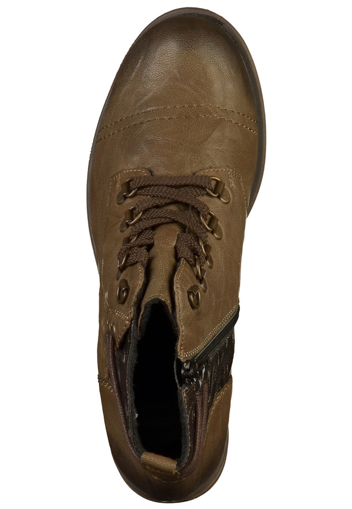 Remonte Stiefelette Lederimitat Oliv - surf4shoes
