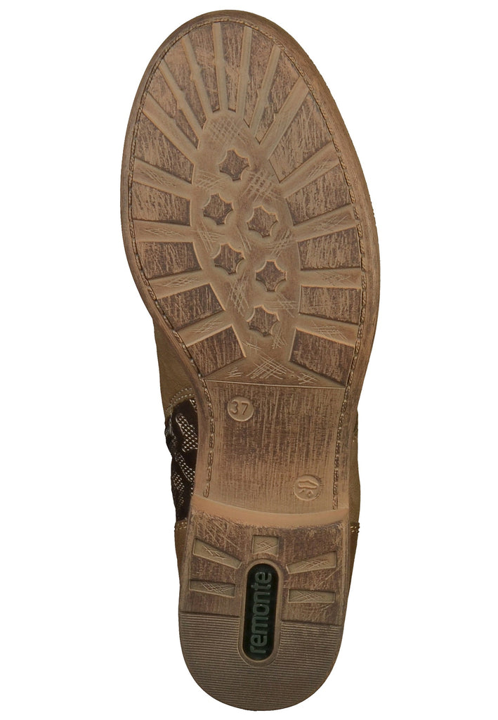 Remonte Stiefelette Lederimitat Oliv - surf4shoes