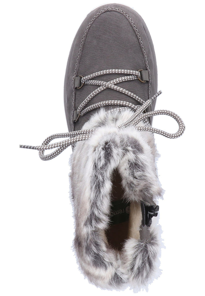 Remonte Stiefelette Leder/Textil Grau Warmfutter - surf4shoes